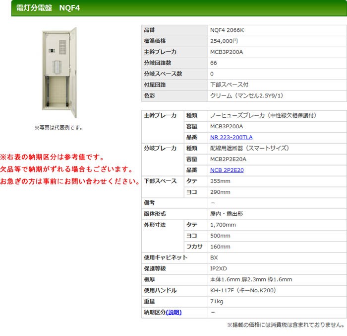 最安値安い 河村(カワムラ) 電灯分電盤 NQF4 NQF4 2066K K-material-shop - 通販 - PayPayモール 低価大得価