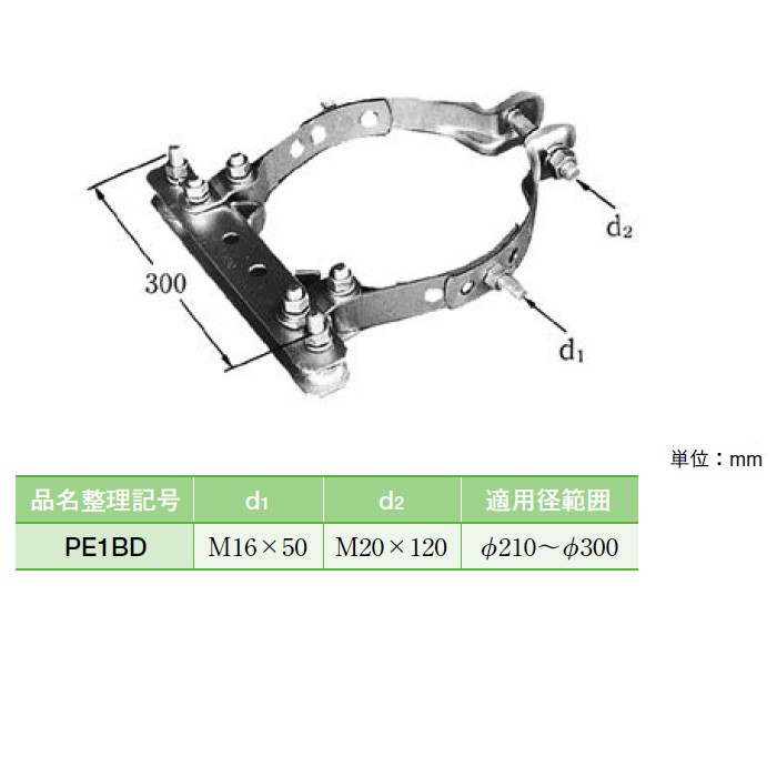 代引不可】【個人宅配送不可】イワブチ PE1BD 簡易引留金物 適用径210