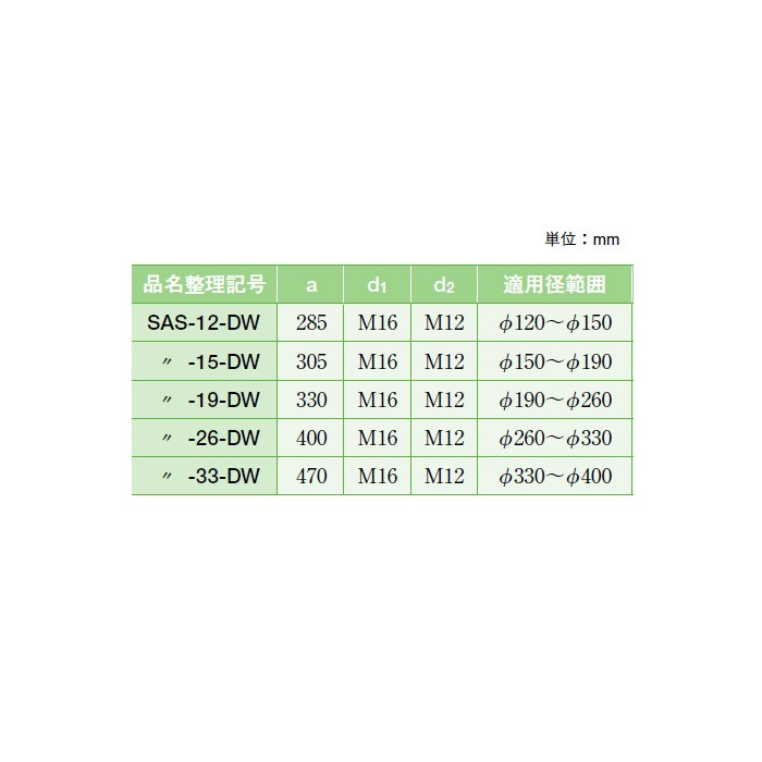 イワブチ SAS-19-DW アームタイレス金物 適用径190-260mm [41130