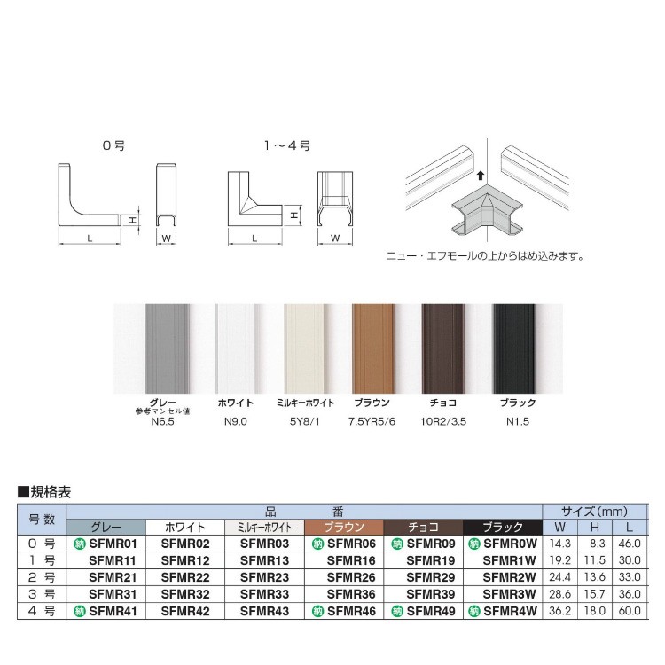 マサル工業 ニュー・エフモール付属品 2号 イリズミ SFMR22 ホワイト [34132] :sfmr22:K-material-shop - 通販  - Yahoo!ショッピング