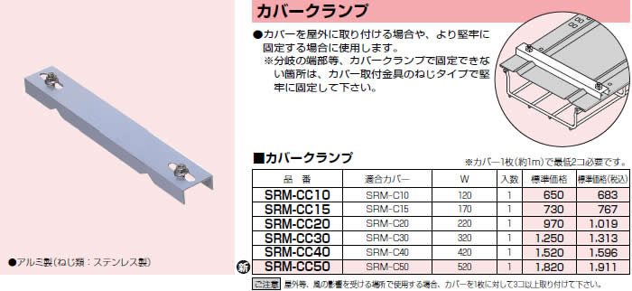 代引不可】【個人宅配送不可】未来工業 SRM-CC10 1個 カバークランプ