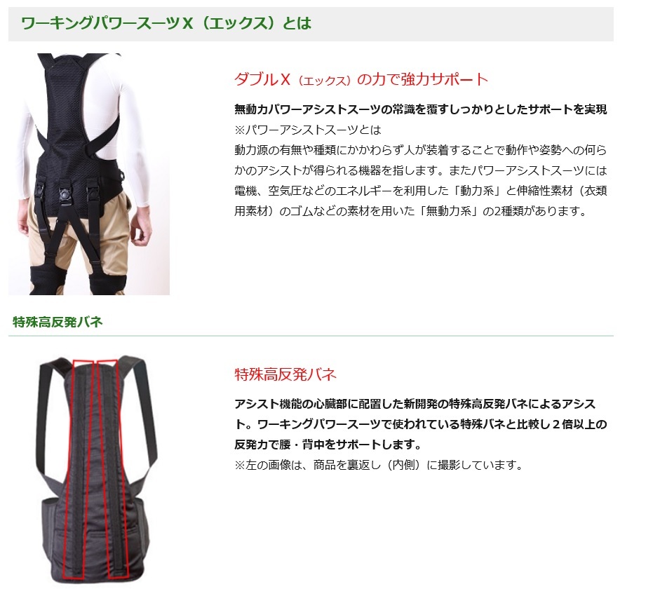 NSP WP-001 ワーキングパワースーツX Lサイズ 8212268 [ON5878] : K