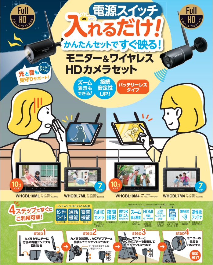 マスプロ（MASPRO） マスプロ電工 WHCBL10ML モニター＆ワイヤレスHD