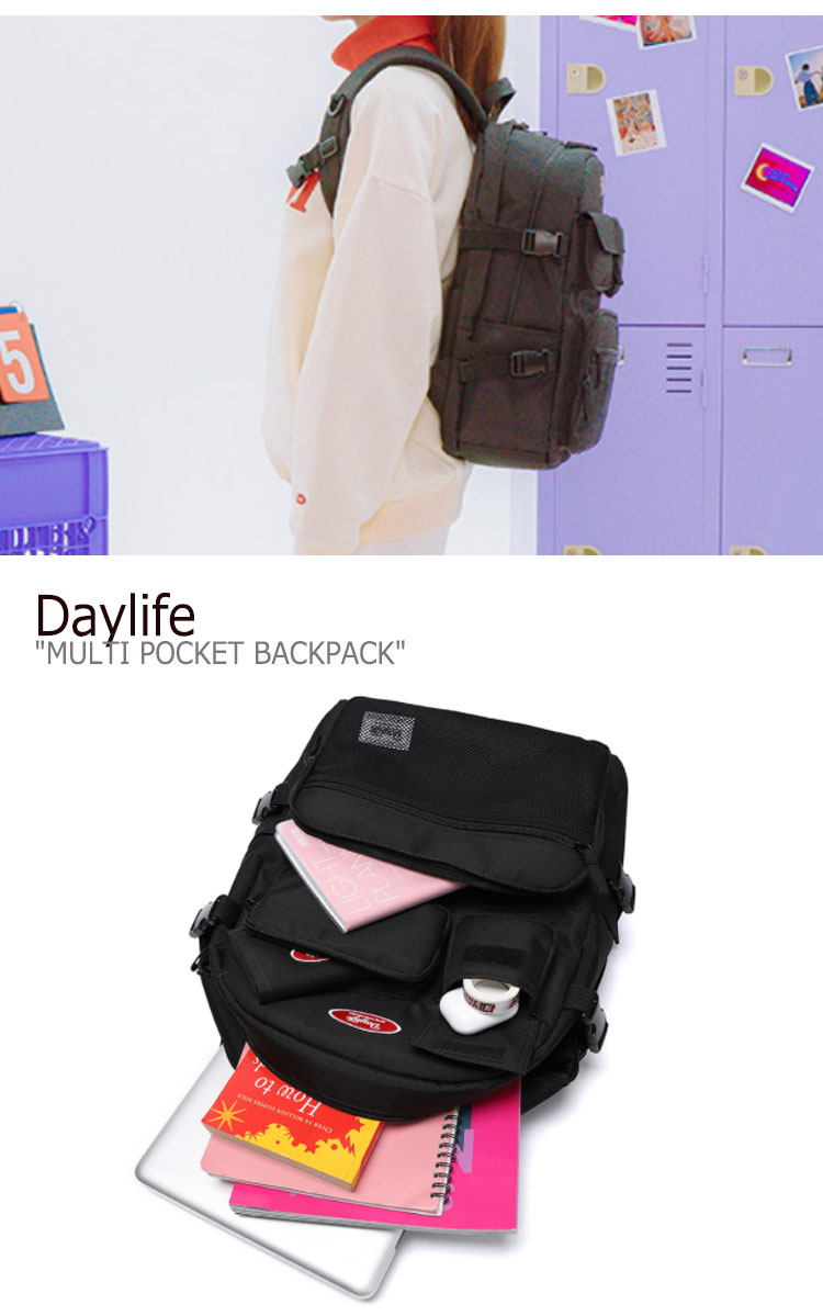 デイライフ リュック Daylife レディース MULTI POCKET BACKPACK