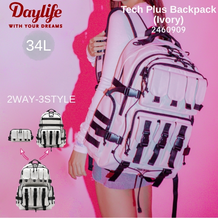 デイライフ リュック DAYLIFE Tech Plus Backpack (Ivory) テック