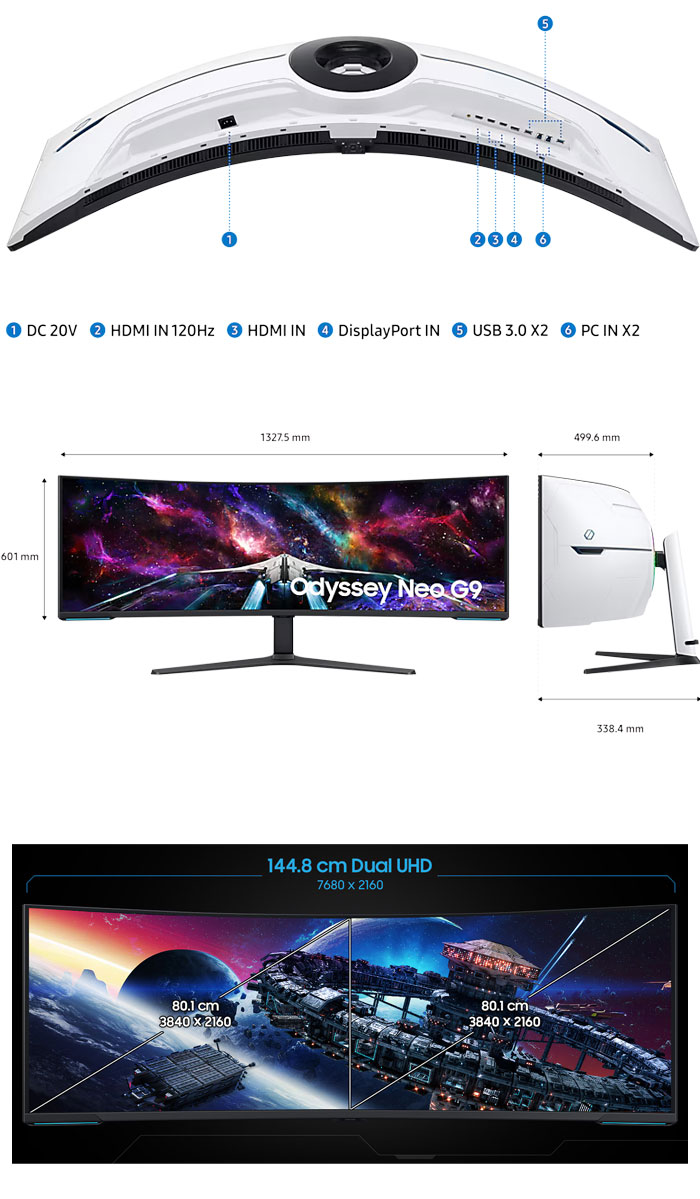 SAMSUNG（サムスン） Odyssey Neo G9 G95NC S57CG950 DUHD (7680 x