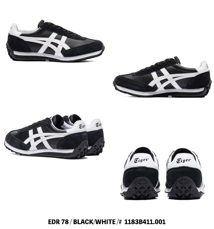 EDR 78 オニツカタイガー スニーカー Onitsuka Tiger BLACK/WHITE