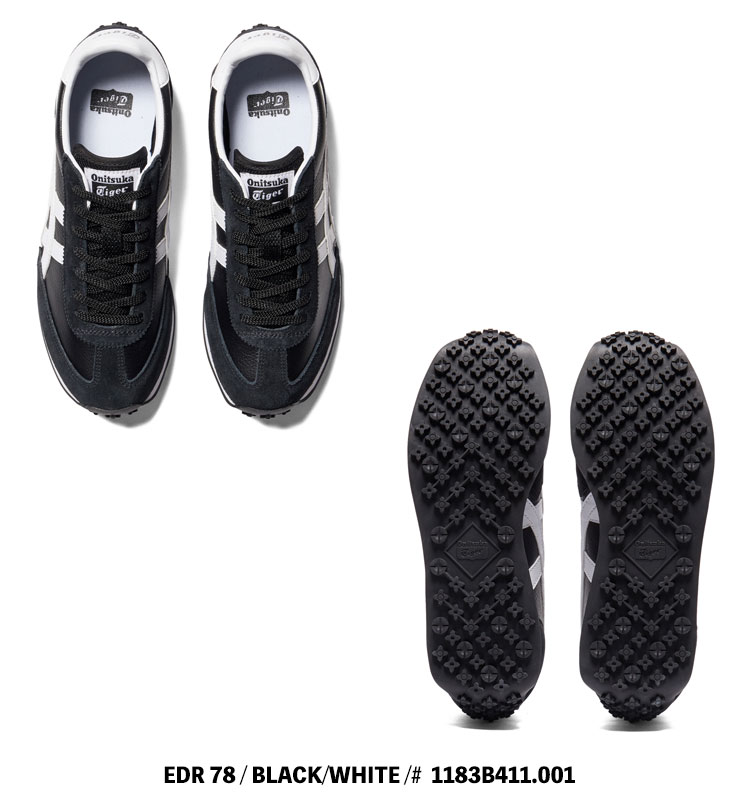 EDR 78 オニツカタイガー スニーカー Onitsuka Tiger BLACK/WHITE