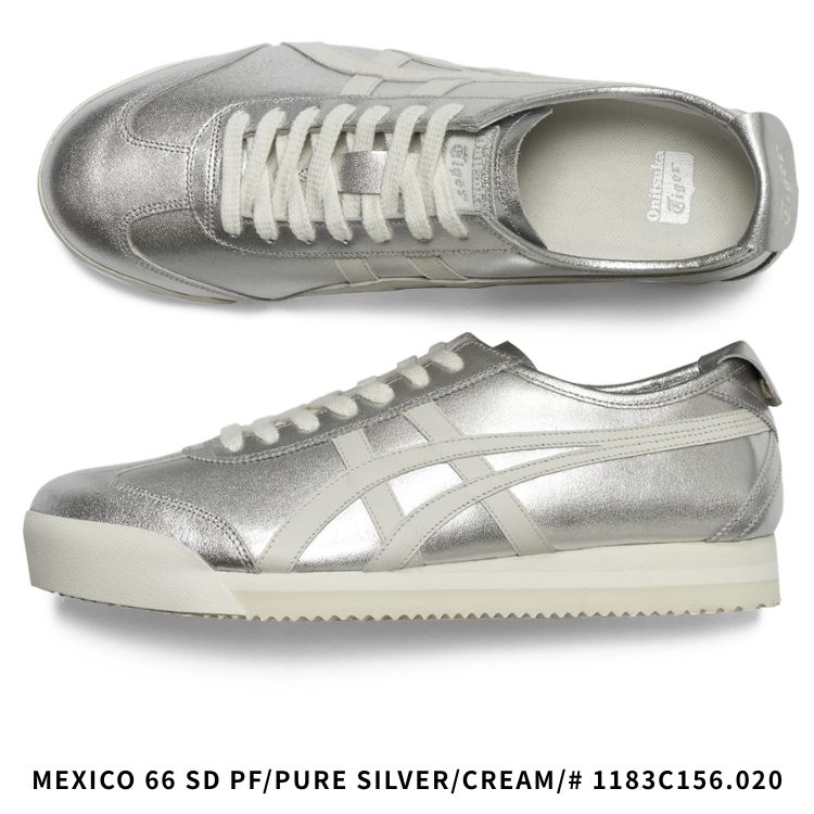 Onitsuka Tiger MEXICO 66 SD シルバー 26.5c美品 MEXICO 66 オニツカタイガー スニーカー Onitsuka Tiger SD PF
