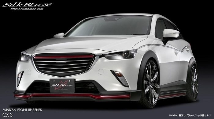『送料込み』SilkBlaze フロントグリル マツダ CX-3 DK系 シルクブレイズ フロントグリル(艶消し黒単色塗装済)CX-3 DK5 : ケー