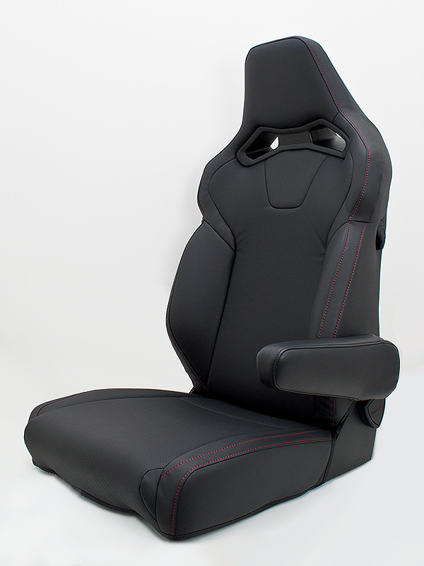 JADE スタイリッシュシートカバー RECARO SR-C(ブック×レッドステッチ