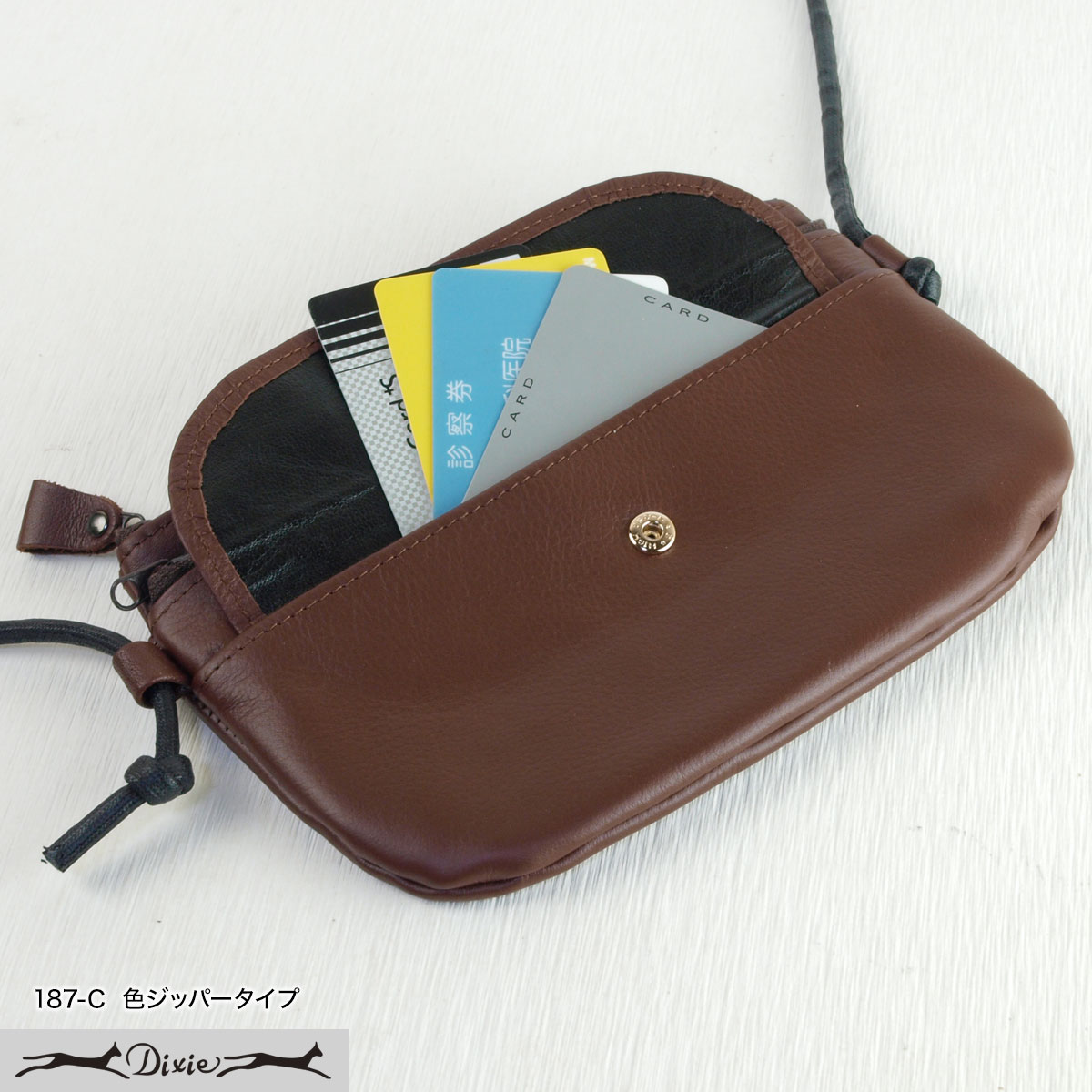 ★ハンドメイド★日本製★本革★お財布ポシェット★財布機能★トープ色★スマホ収納 スマホポーチ お財布ポシェット 本革 ショルダー ポーチ レディース