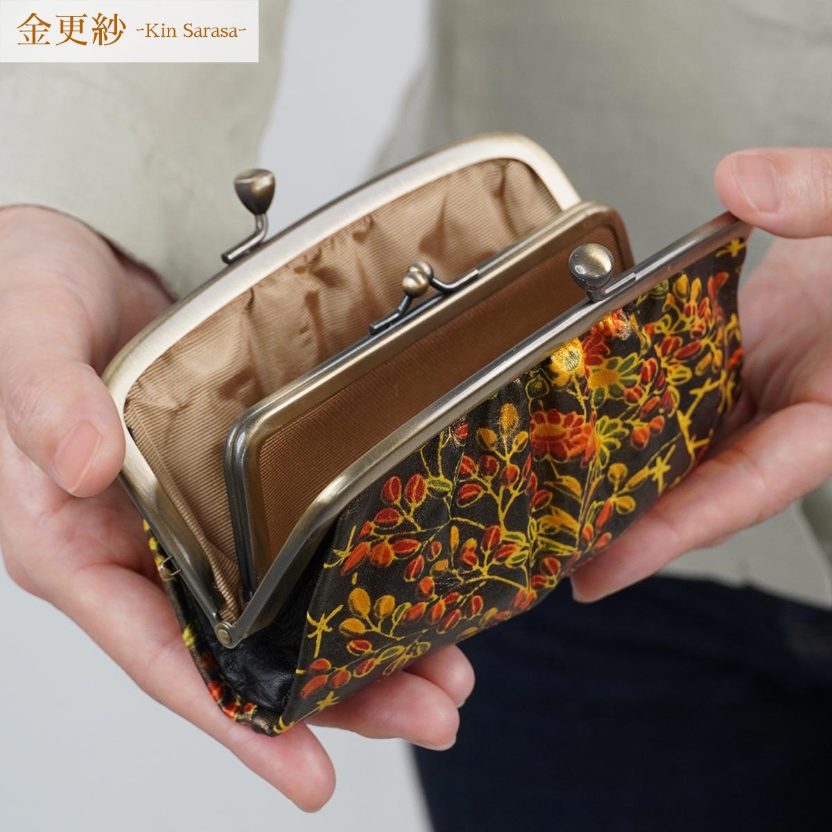 がま口 財布 レディース 本革 金 小物入れ 革 日本製 カードケース