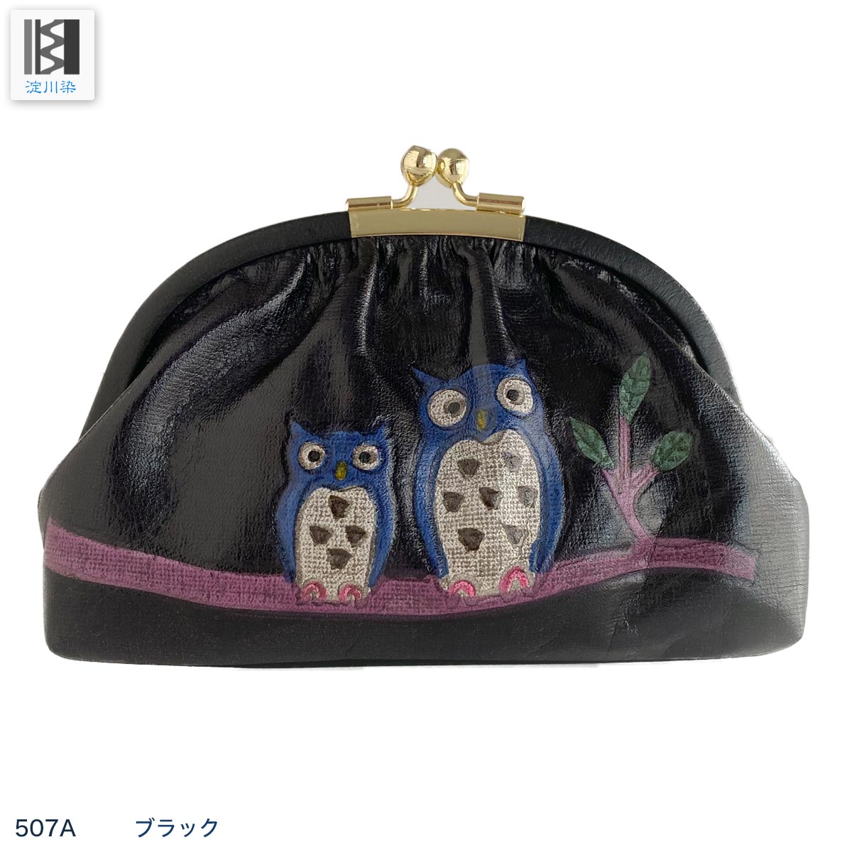 がま口財布 ふくろう レディース 縁起 日本製 本革 和装 財布