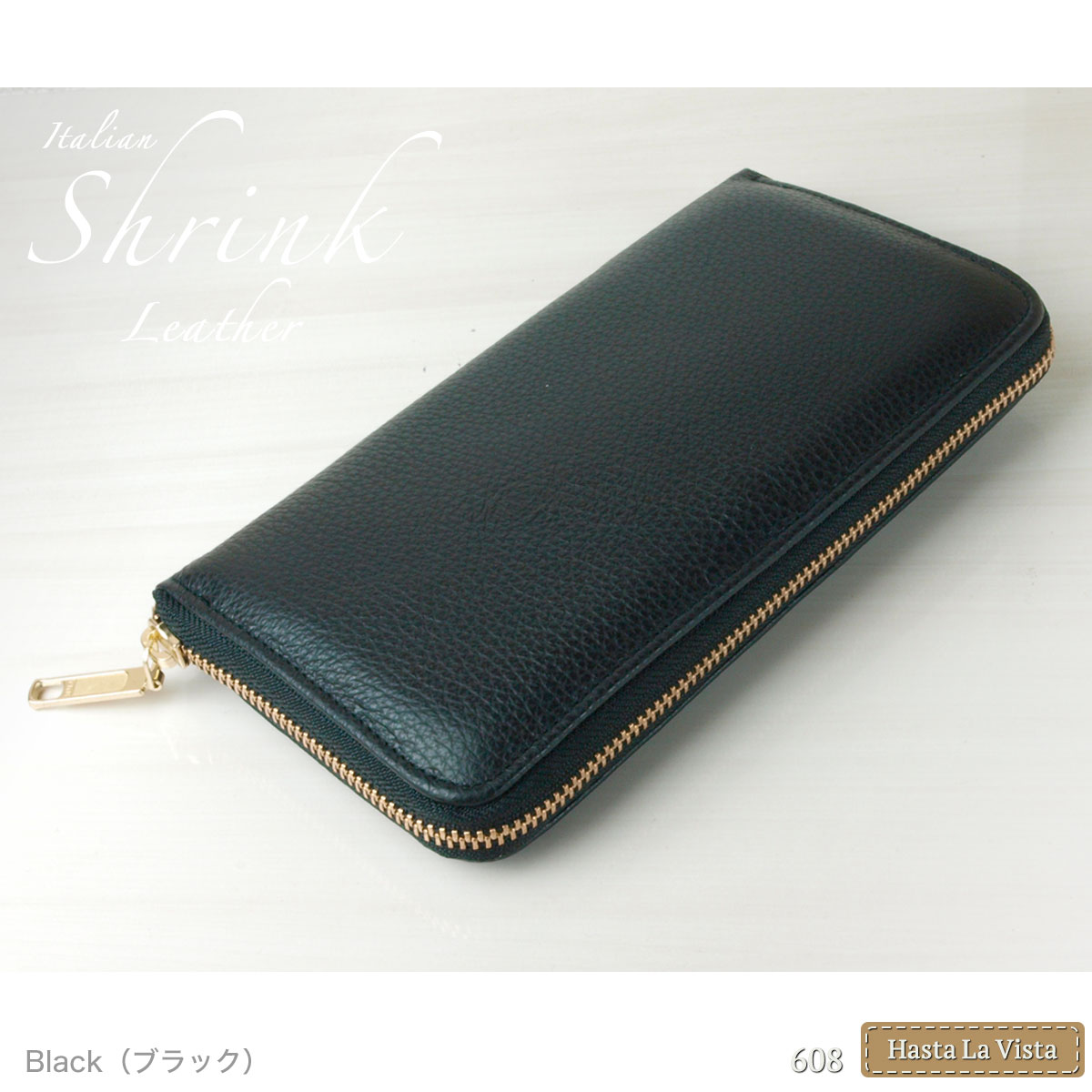 本革 ラウンドファスナー 長財布 レディース 財布 シュリンク