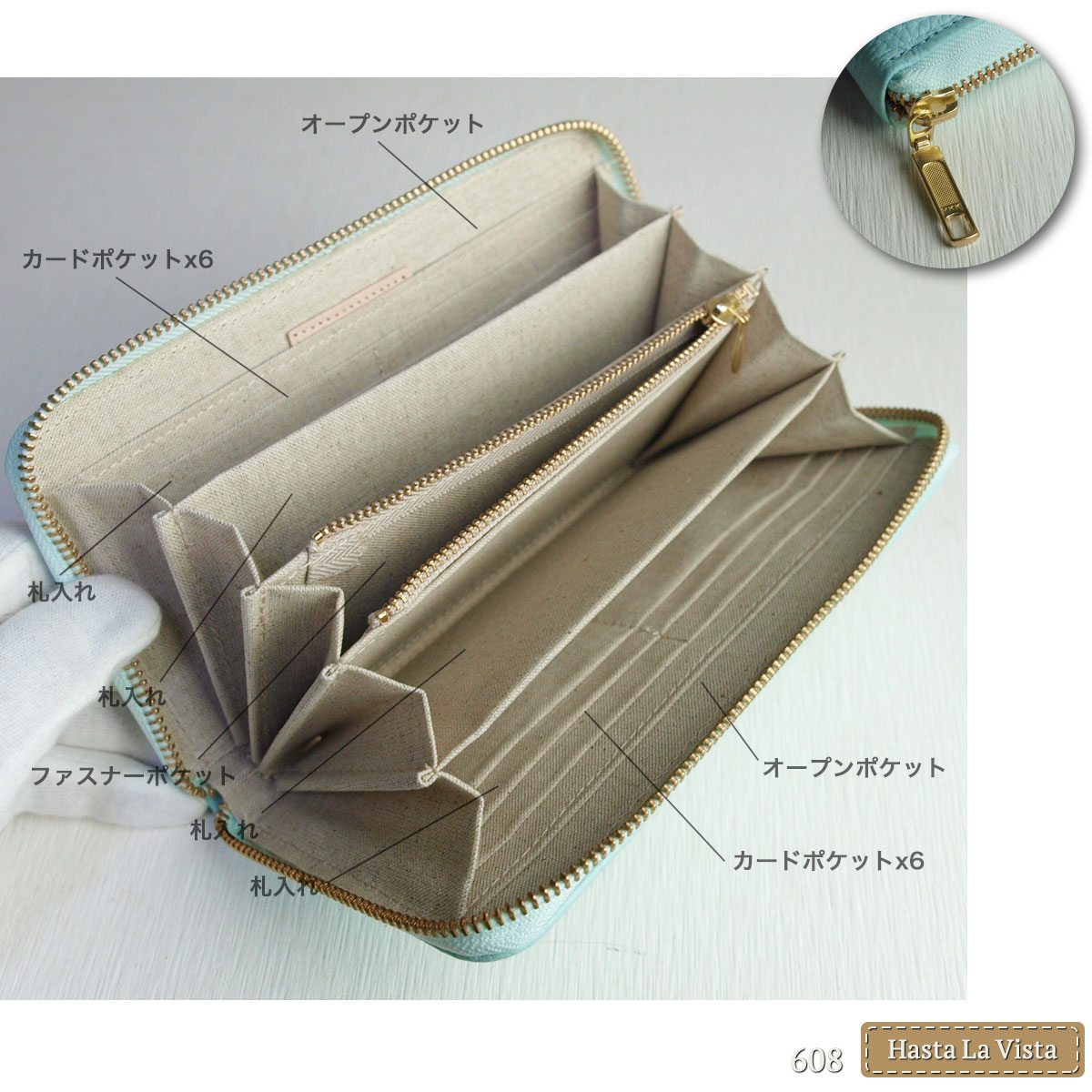 本革 ラウンドファスナー 長財布 レディース 財布 シュリンク