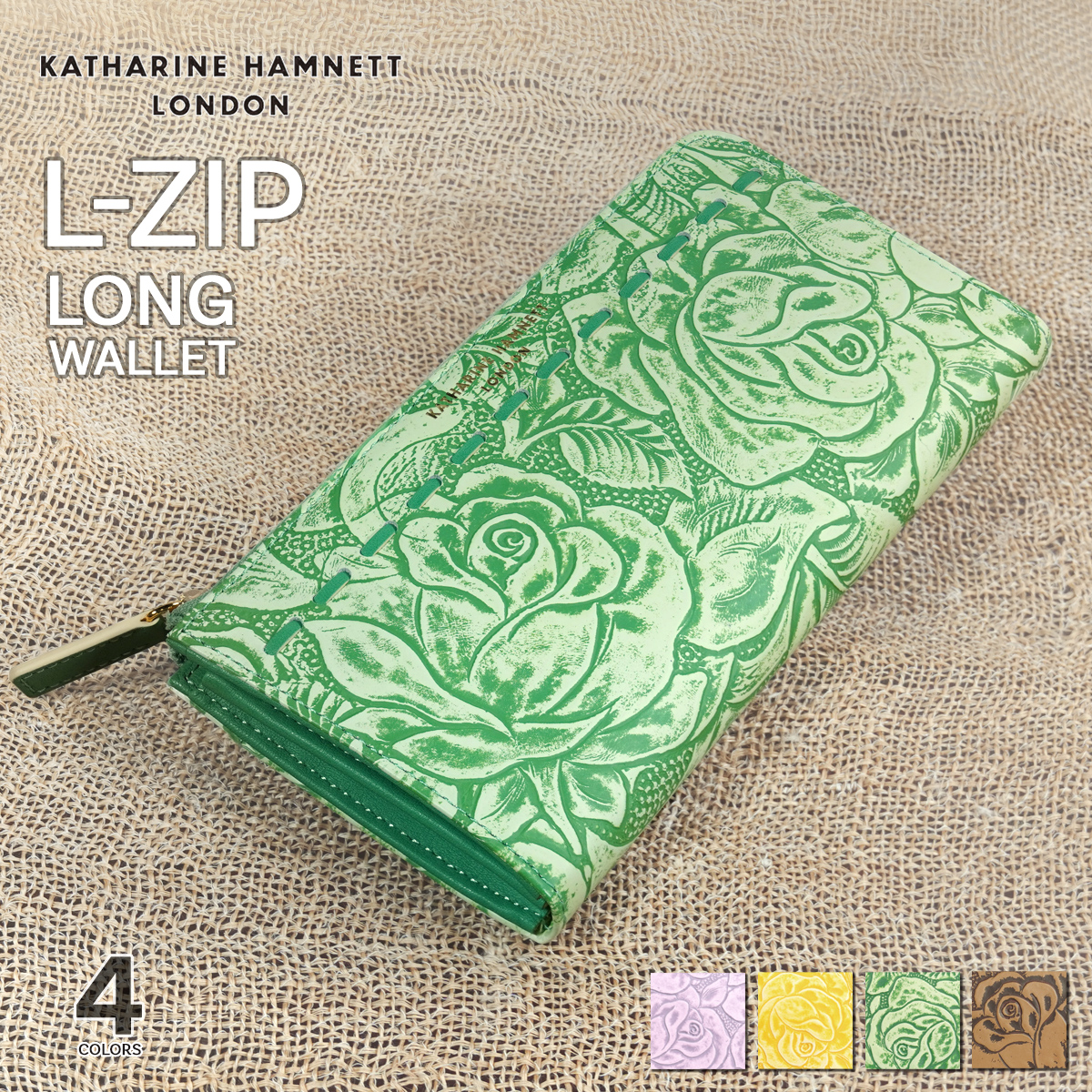 L字ファスナー長財布 キャサリンハムネット KATHARINE HAMNETT LONDON