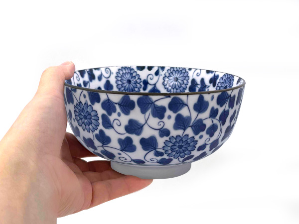 小丼ぶり 650cc 14.2cm 菊唐草 小どんぶり 和柄丼ぶり お茶漬け碗