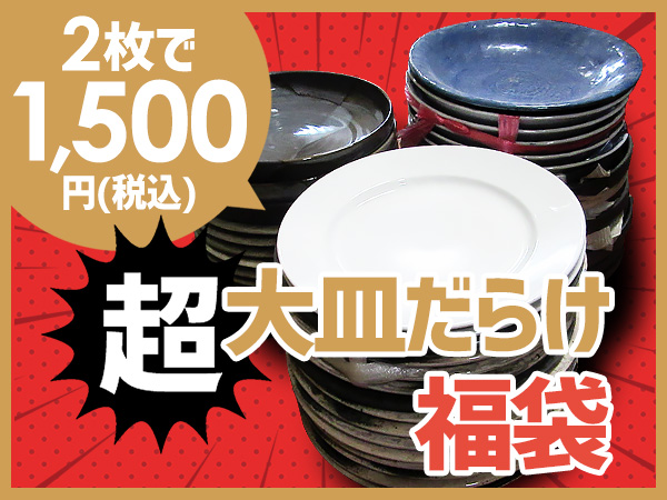 お一人様3セット(6枚)まで 2枚で1500円 超大皿だらけ おまかせ ガチャ
