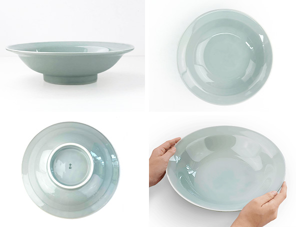 中国青磁大皿 楽天市場】景徳鎮 青花 龍文盤 特大皿 直径約1m3cm 中国美術 染付 大皿