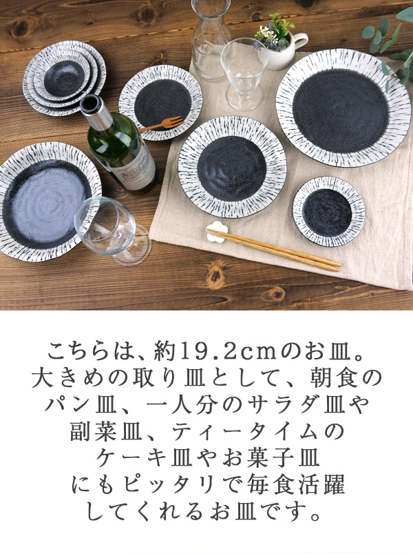中皿 取り皿 パン皿 19.2cm サラダ皿 食器 おしゃれ 和食器 日本製