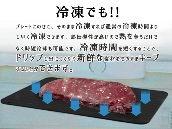 解凍プレート おまけ付き 正規品 急速解凍プレート S M L サイズ 3mm