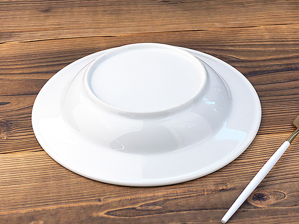 洋食器 パスタ皿 リム 中皿 24.5cm 白い食器 日本製 美濃焼