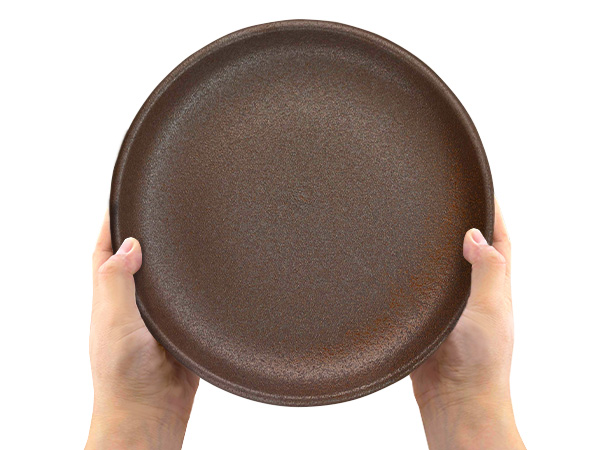 特価品】大皿 28cm 備前風 特大皿 盛皿 日本製 美濃焼 和食器 赤茶色