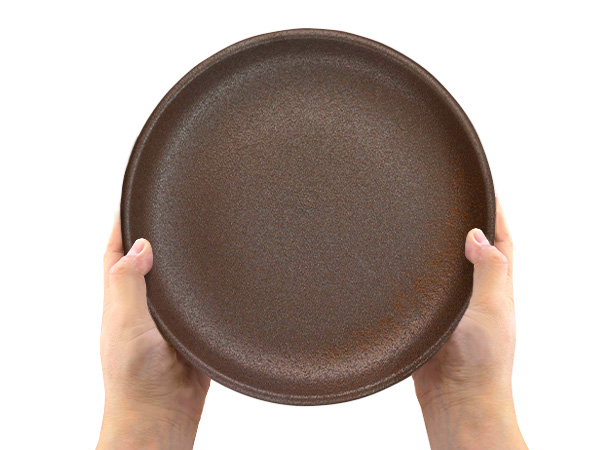 特価品】大皿 27cm 備前風 特大皿 盛皿 赤茶備前 日本製 美濃焼 和食器