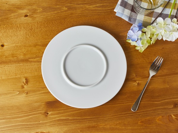 洋食器 リングプレート 24cm 中皿 日本製 白い ホテル食器 高級食器 