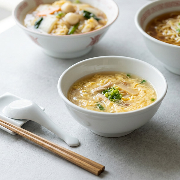 小さい ラーメン丼ぶり 625cc 白い食器 中華 スープ碗 玉子スープ