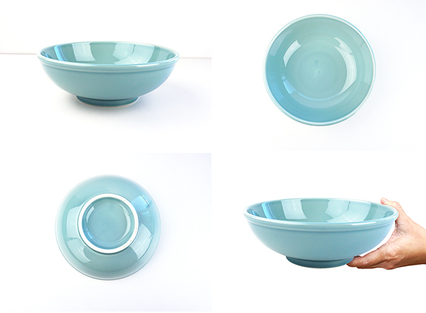 青磁 ラーメン 丼ぶり 玉縁 1365cc アウトレット 日本製 陶器 ラーメン