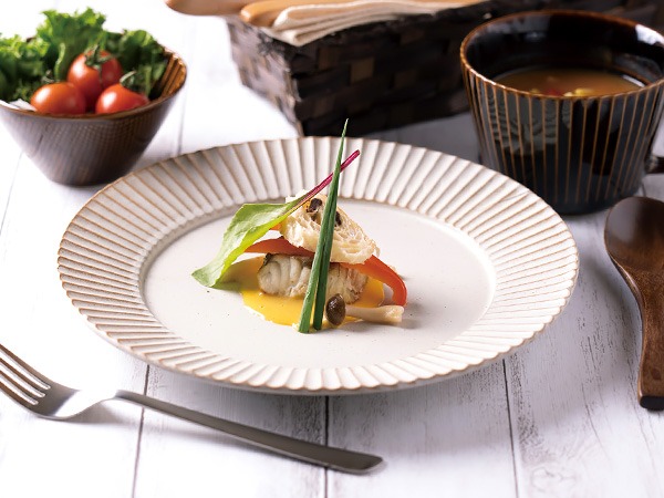 華蝶扇 選べる2色 大皿 22.2cm 七寸皿 日本製 美濃焼 陶器 和食器