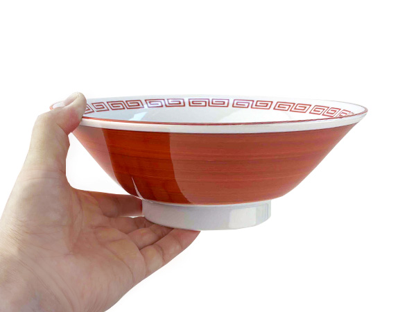 ド定番 ラーメンどんぶり 900cc 20.2cm おしゃれ 赤 赤巻き