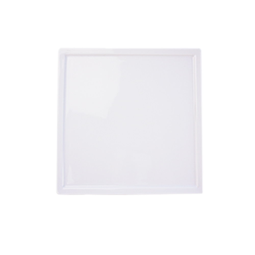おうちカフェ 大皿 21cm×21cm ビッグ スクエア プレート フレーム L 白