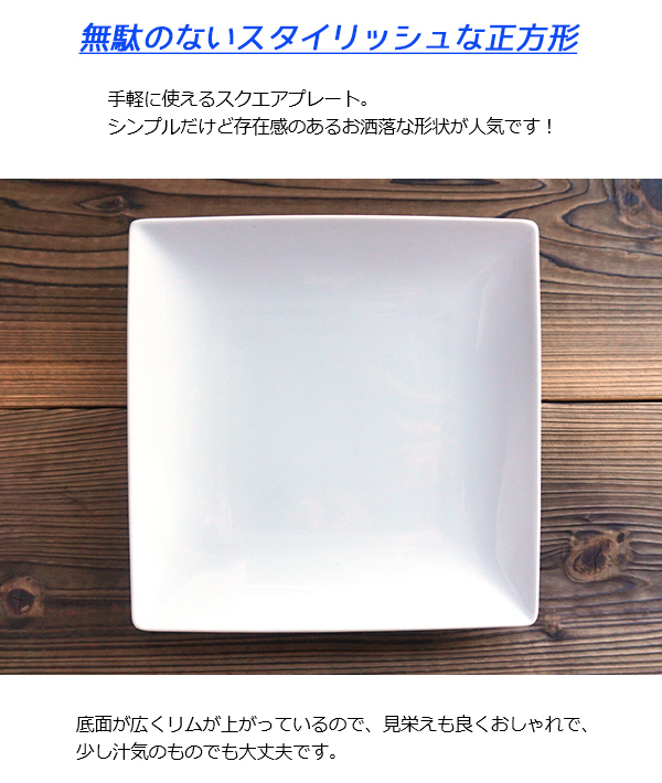 スクエアプレート 23.8cmx23.8cm 880g アウトレット 家呑み 日本製