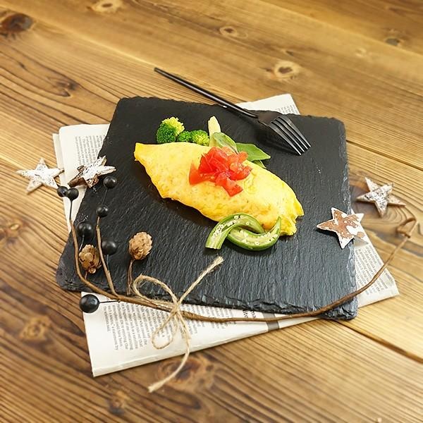 スレートプレート 25.2cm 正角 食器 黒い食器 和食器 洋食器 カフェ