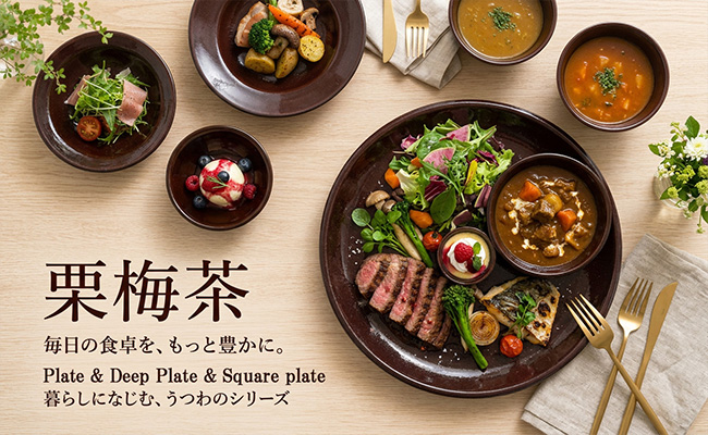 特価品 深皿 18cm 栗梅茶 チョコレートブラウン 中皿 取り皿 皿 日本製