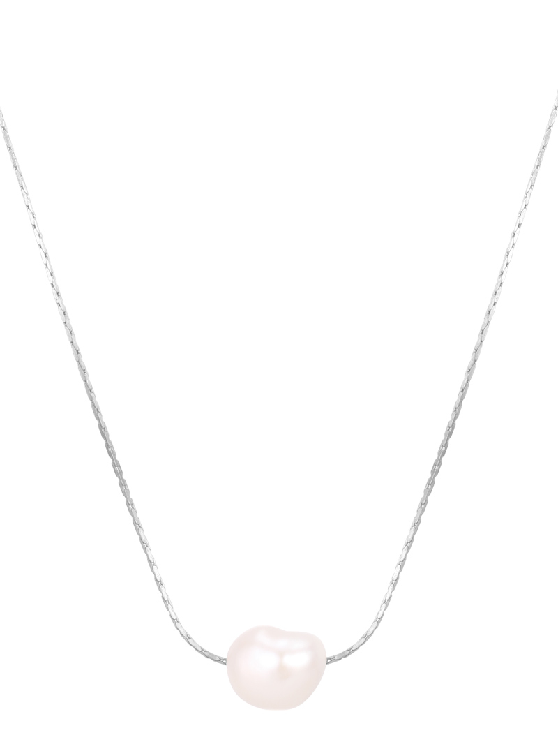 パールネックレス　真珠 シンプル ネックレス　シルバー　6.5-6.9 パールネックレス真珠 シンプル ネックレスシルバー6.5-6.9