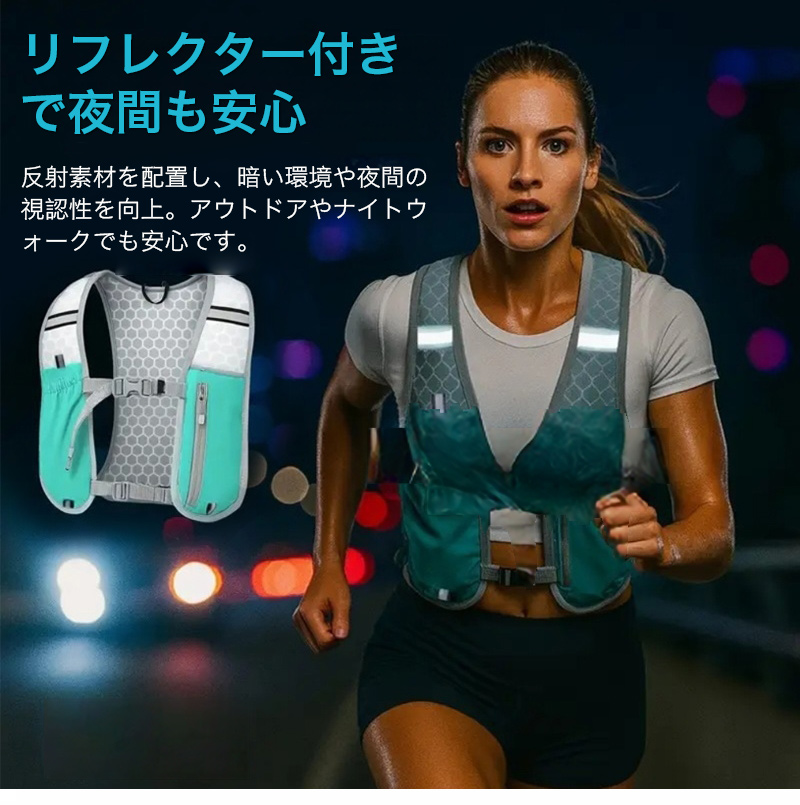 バックパックベスト ベスト型 リュック ボトル...の詳細画像4