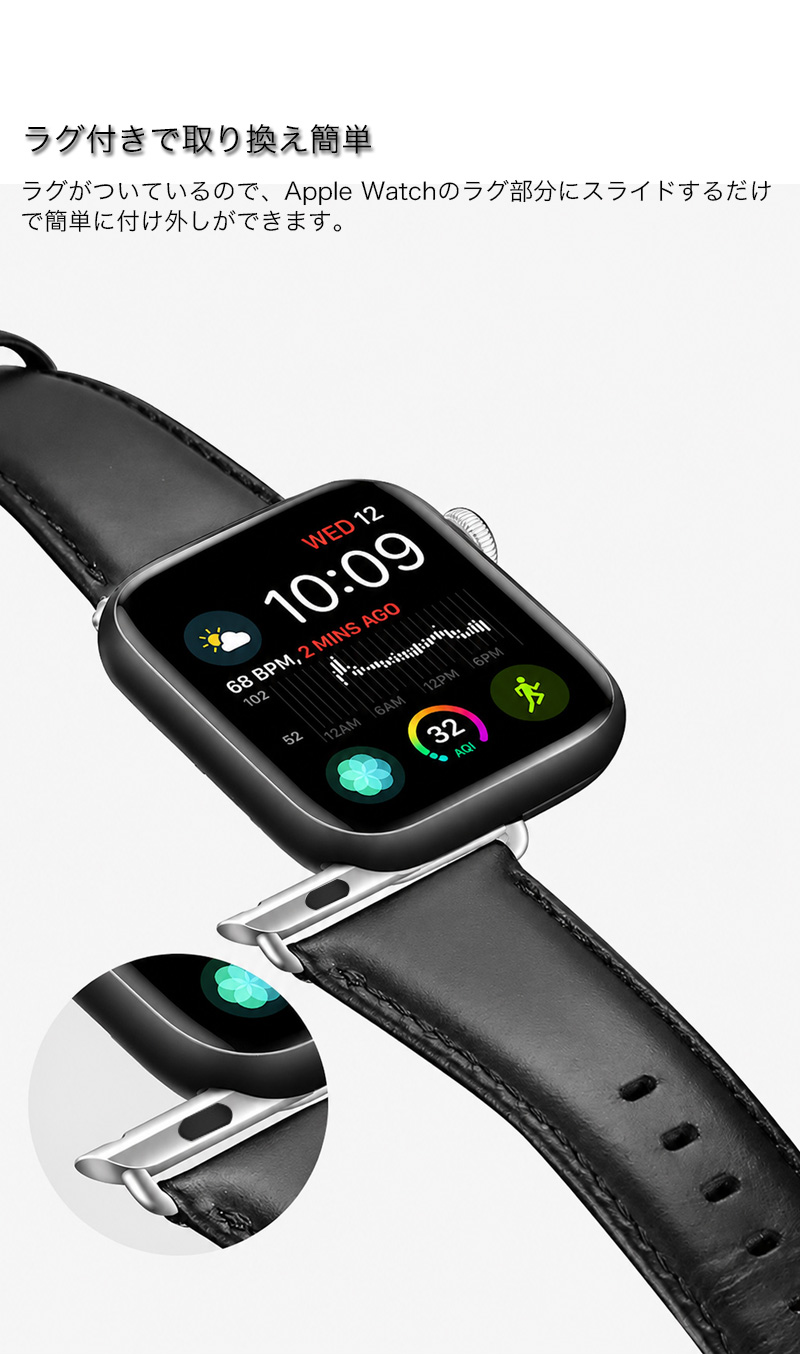 apple watch 11 10 バンド 46 42 mm レザー Ultra 3 2 se ベルト 革 