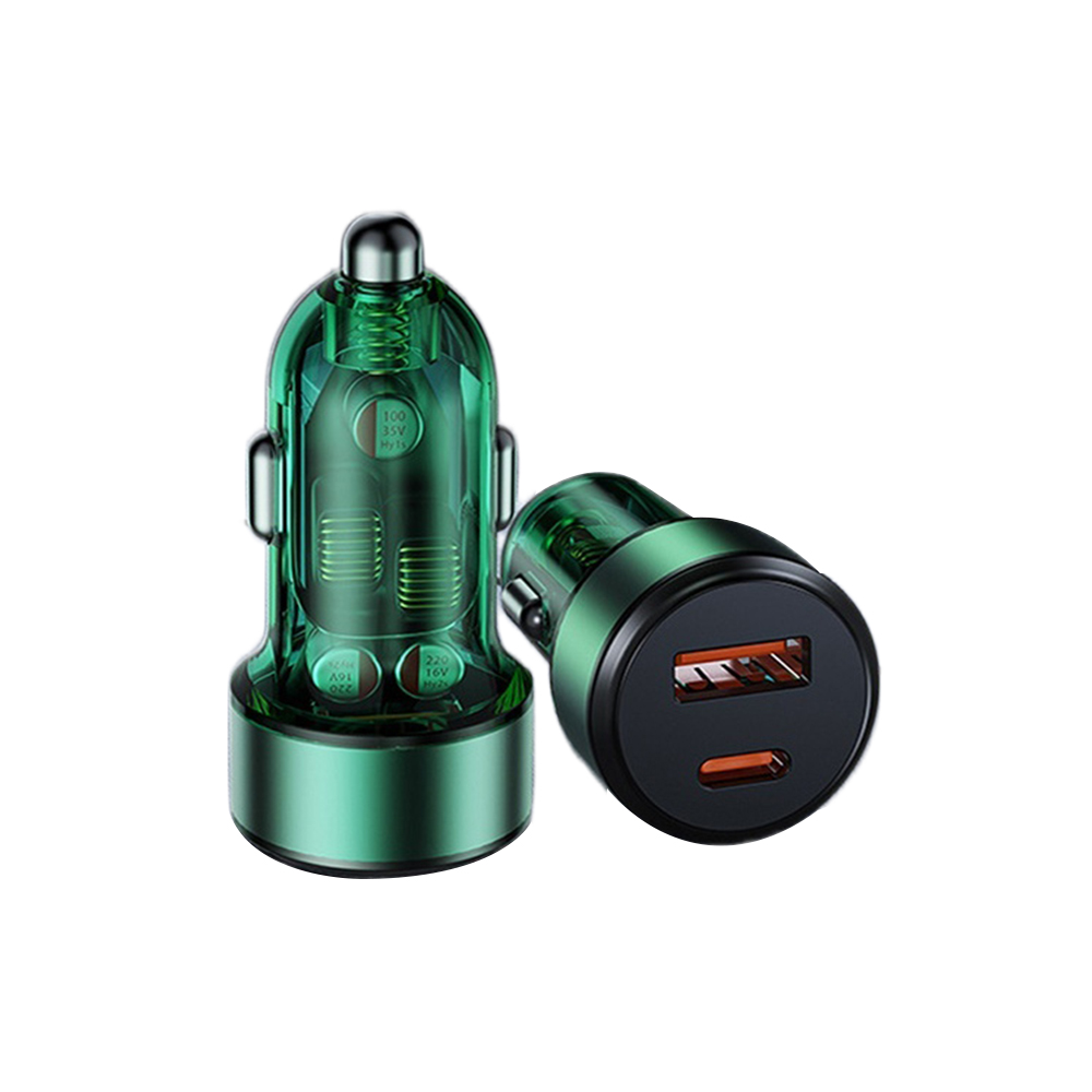 カーチャージャー USB TypeC 2連 シガーソケット 2台同時充電 車用