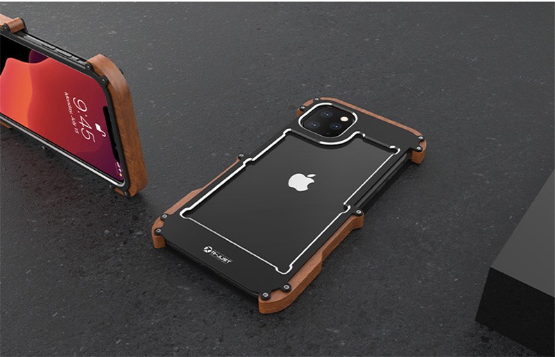 スマホケース iPhone15 Pro Max ケース アルミ ウッド 天然木 耐衝撃 