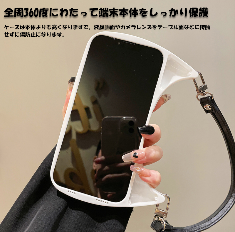 iphone12 ガラスフィルム iphone12 pro max ケース おしゃれ レディース iphone12 ケース 大人 可愛い iphone12pro max ケース バッグ風 ストラップ カバー｜k-seiwa-shop｜09