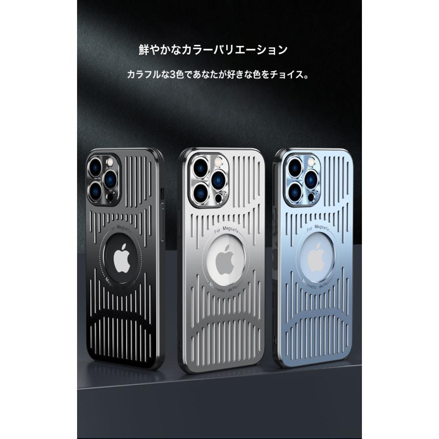 magsafe ケース 12 13 14 iphone15 pro max ケース MagSafe対応 iphone13 iphone12 ケース アルミ カード収納 iphone13 pro max magsafe ケース フィルム付き｜k-seiwa-shop｜15