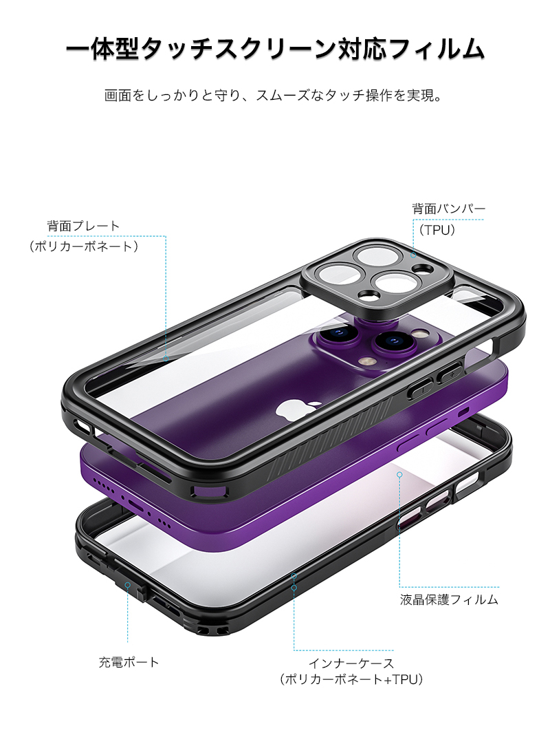 iphone15pro ケース 防水 IP68 iphone13 mini ケース 耐衝撃 iphone12 mini ケース フルカバー 防水ケース iphone 14 13 12 pro max カバー プール ブランド｜k-seiwa-shop｜04