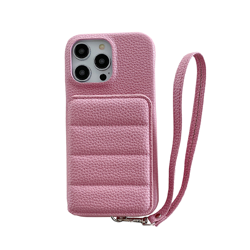 新品PRADA iPhone 14 Pro Max ケース ストラップ付　ピンク PRADA スマホケース ピンク スマホショルダー 14プロマックス プラダ