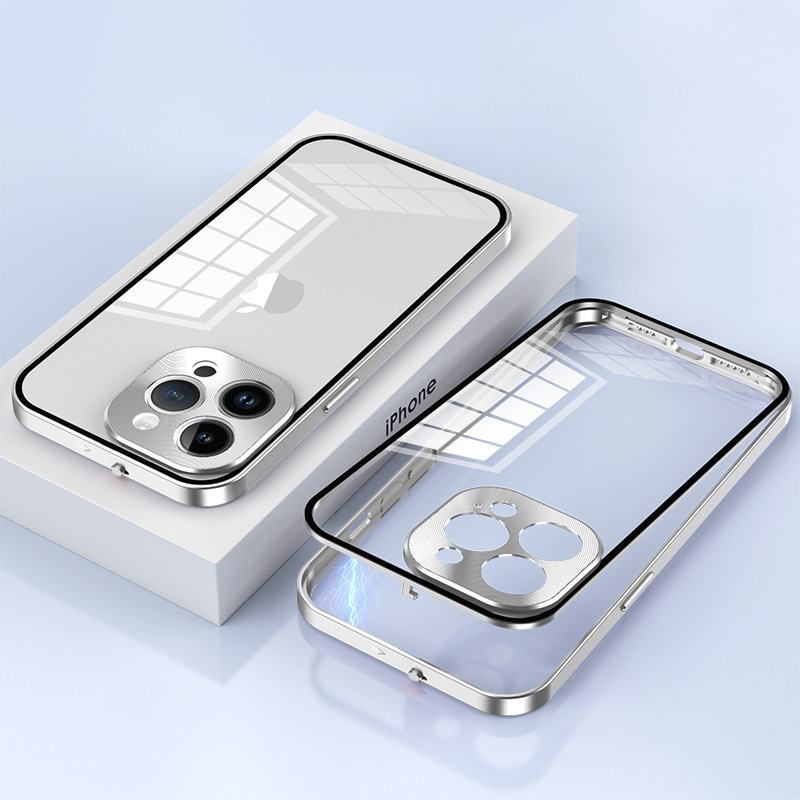 iphone ガラスフィルム iphone15 ケース iphone 13 pro max ケース アルミ バンパー iphone12 ケース クリア 背面ガラス iphone14plus ケース レンズ保護 カバー｜k-seiwa-shop｜19