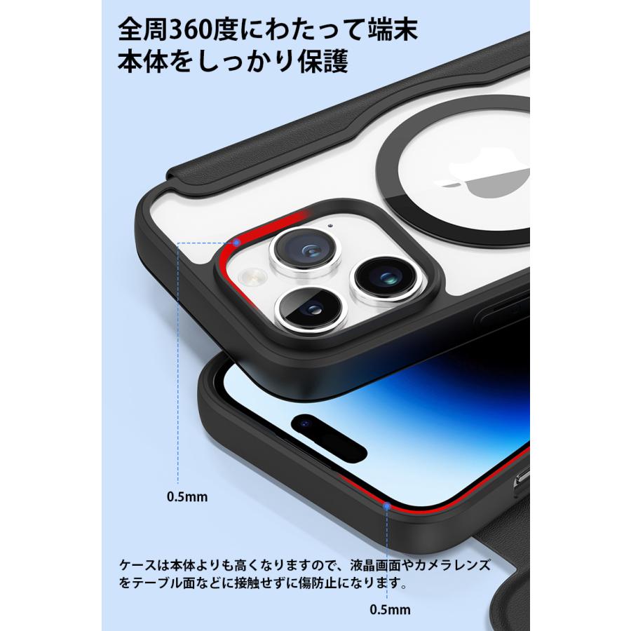 iphone 15 pro max ケース 手帳型 magsafe iphone15 plus ケース マグセーフ iphone15 カバー カード収納 iphone15pro max ケース クリア 手帳 ガラスフィルム｜k-seiwa-shop｜17