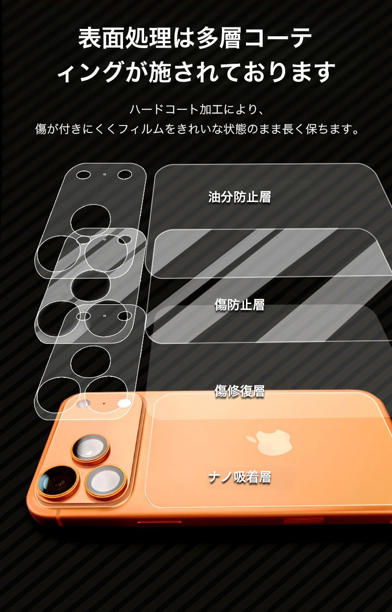 iphone17 pro max フィルム カメラレンズ 背面 保護 iphone17pro